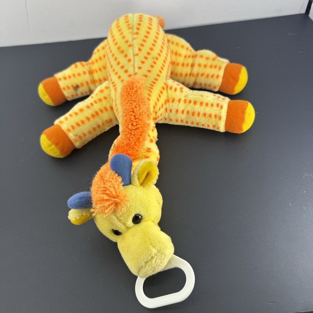 Vintage 1991 Dakin Musical Giraffe 11" Yellow Stuffed Plush Brahms Lullaby Baby